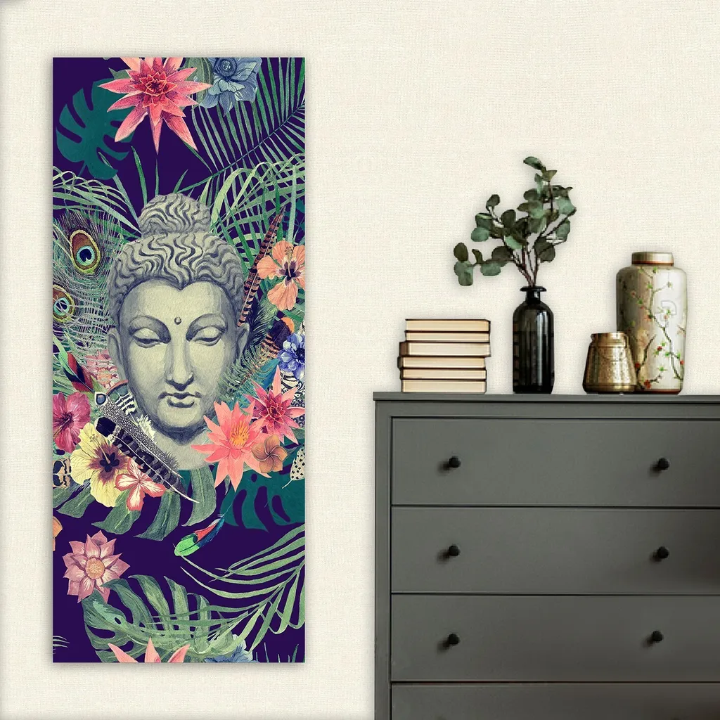 Tableau Wallity 100% toile 50x120 cm avec couleurs vives durables
