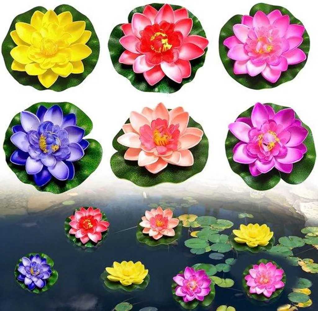 Fleurs de bassin artificielles : fini l'entretien avec ces lotus blancs