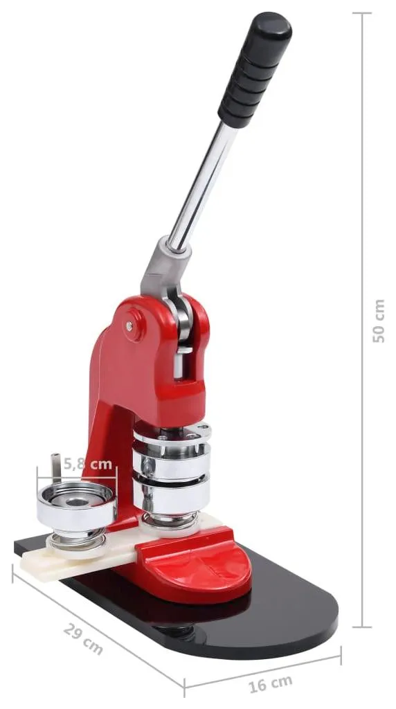 Machine à badges rotative 58 mm en métal avec découpeuse de précision