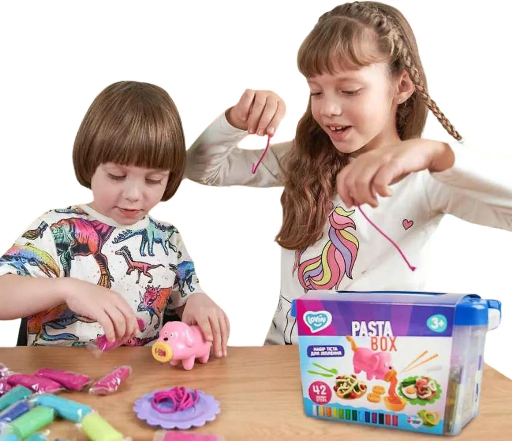 Coffret de modelage Pasta Box avec accessoires et pâte à modeler - 8