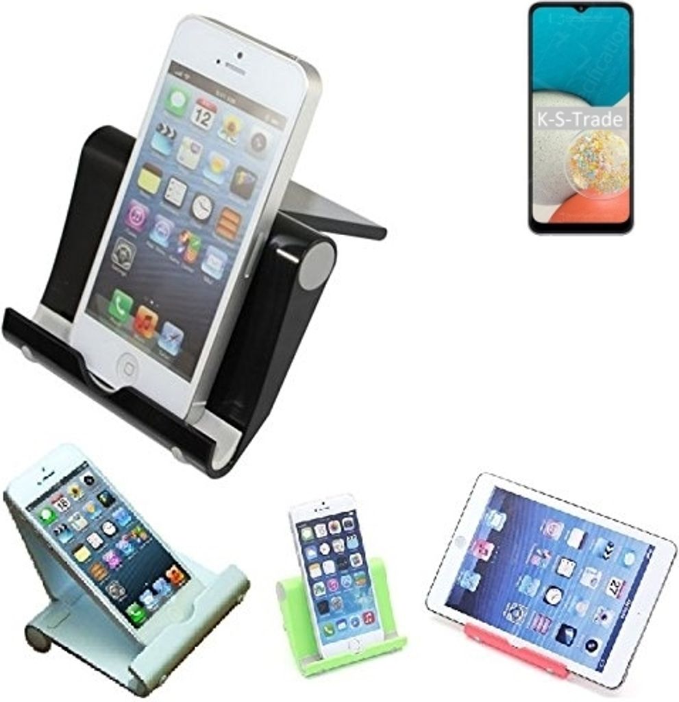 K-S-Trade Handy-Ständer kompatibel mit Samsung Galaxy Wide5 faltbarer Tischständer Smartphone Tablet Halterung Reise