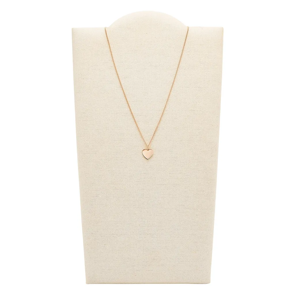 Gioielli Fossil JF03021791 Collana con Cuore Oro Rosa Donna - 4