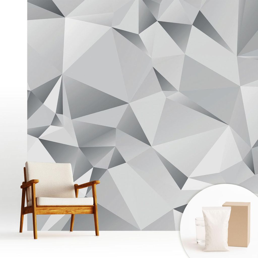 Fototapete - 250x250 cm - Tapete - Wandtapete - Wandbilder - Dekofolie - Tapete Folie - Wand - Dekoration - Wohnzimmer - Abstrakte Geometrie