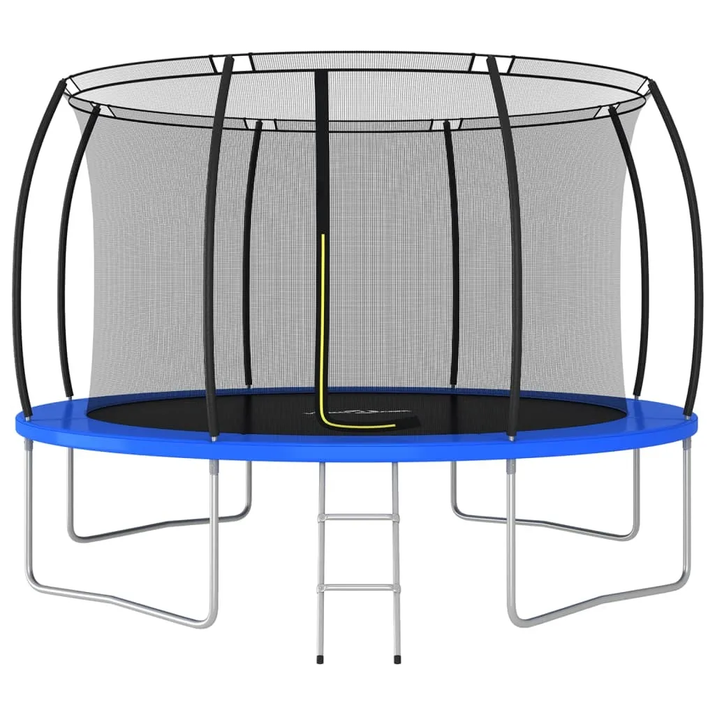 Trampoline rond vidaXL 366x80 cm avec filet de sécurité et échelle 150 kg