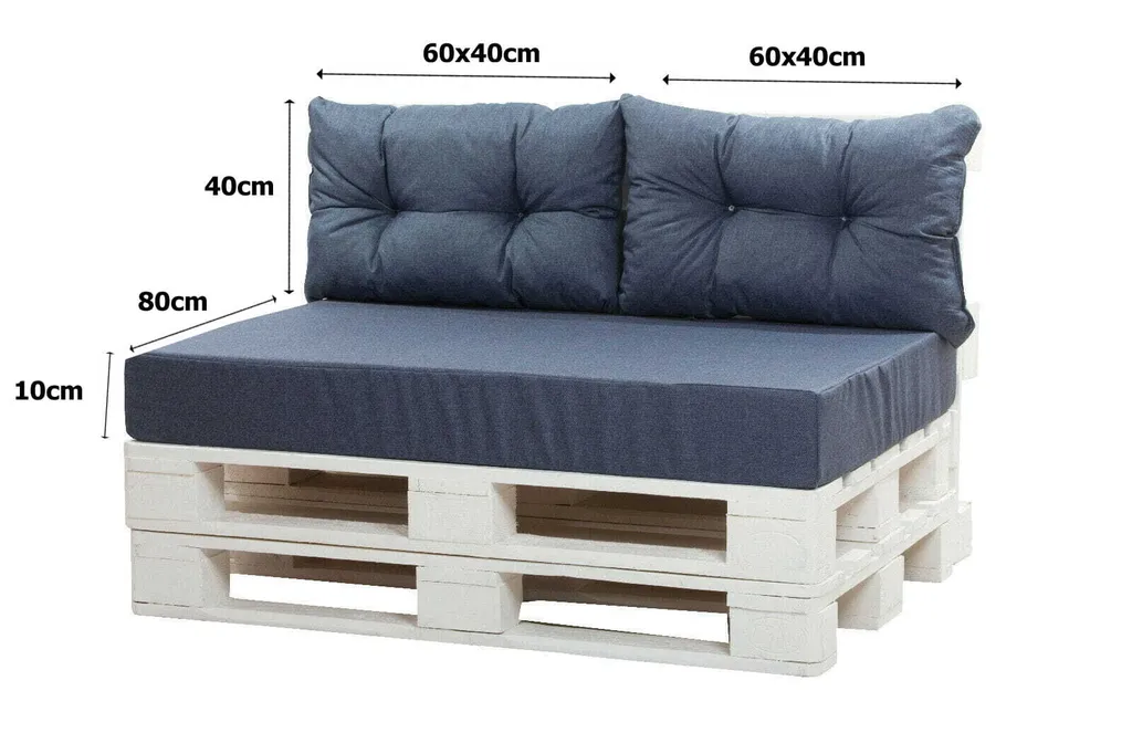 Cuscino per Pallet Blu Scuro 120x80 - Il Relax per Tutta la Famiglia - 2