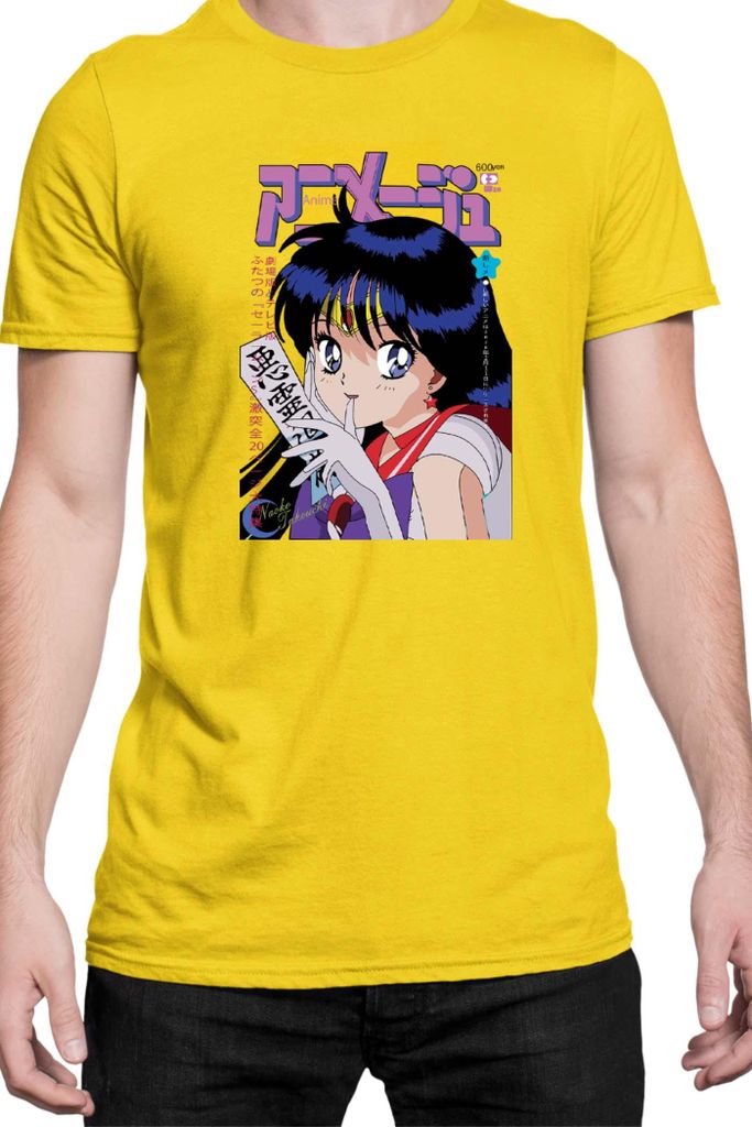 Herren T-Shirt Japan Manga Anime Comics Animation Sailor Anime Manga Moon 15, Man 3XL / Gelb