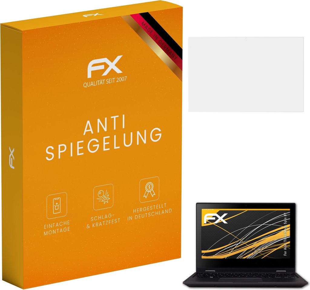 atFoliX FX-Antireflex 2x Schutzfolie kompatibel mit Acer TravelMate Spin B1 Displayfolie