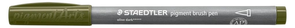 Staedtler pigment brush pen oliv dunkel