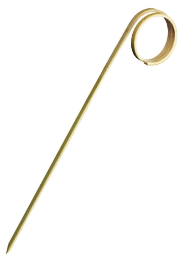 200x Fingerfood-Spieße aus Bambus LOOP 110 mm stabil und Produktbild 