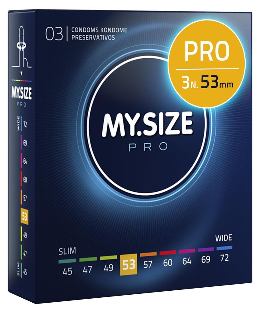MY.SIZE PRO Preservativi Elite taglia 3, 53 mm, 3 Pezzi, Immagine del prodotto 