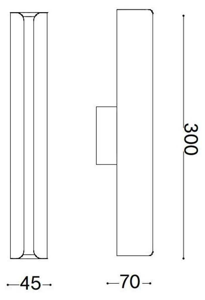 Ideal Lux Wandleuchte LED 3000K Messing IP20 DORICA 366357