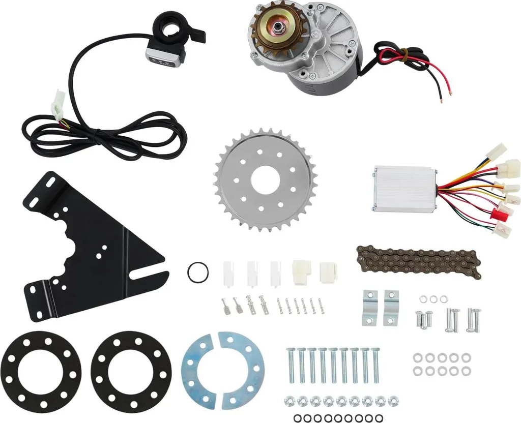 Kit vélo électrique pour trajet urbain 250W 24V charge 120kg argent