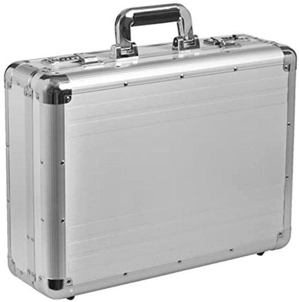 Aluminium Dokumentenkoffer 46 cm - Schreibtischkoffer mit Sicherheitsschloss