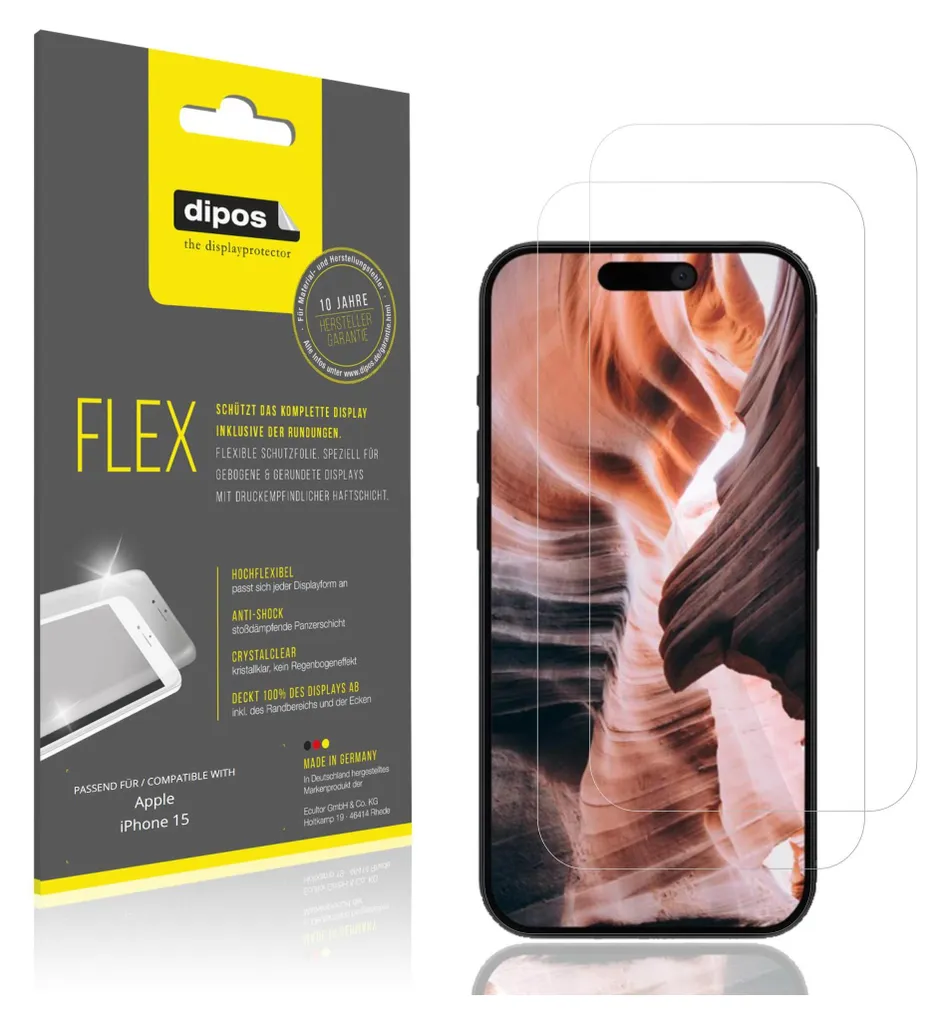 Dipos FLEX Pellicola Protettiva 3D Full Cover Per Xiaomi Mi Note 10 Pro (2 Pezzi) - Antiurto, Made In Germany