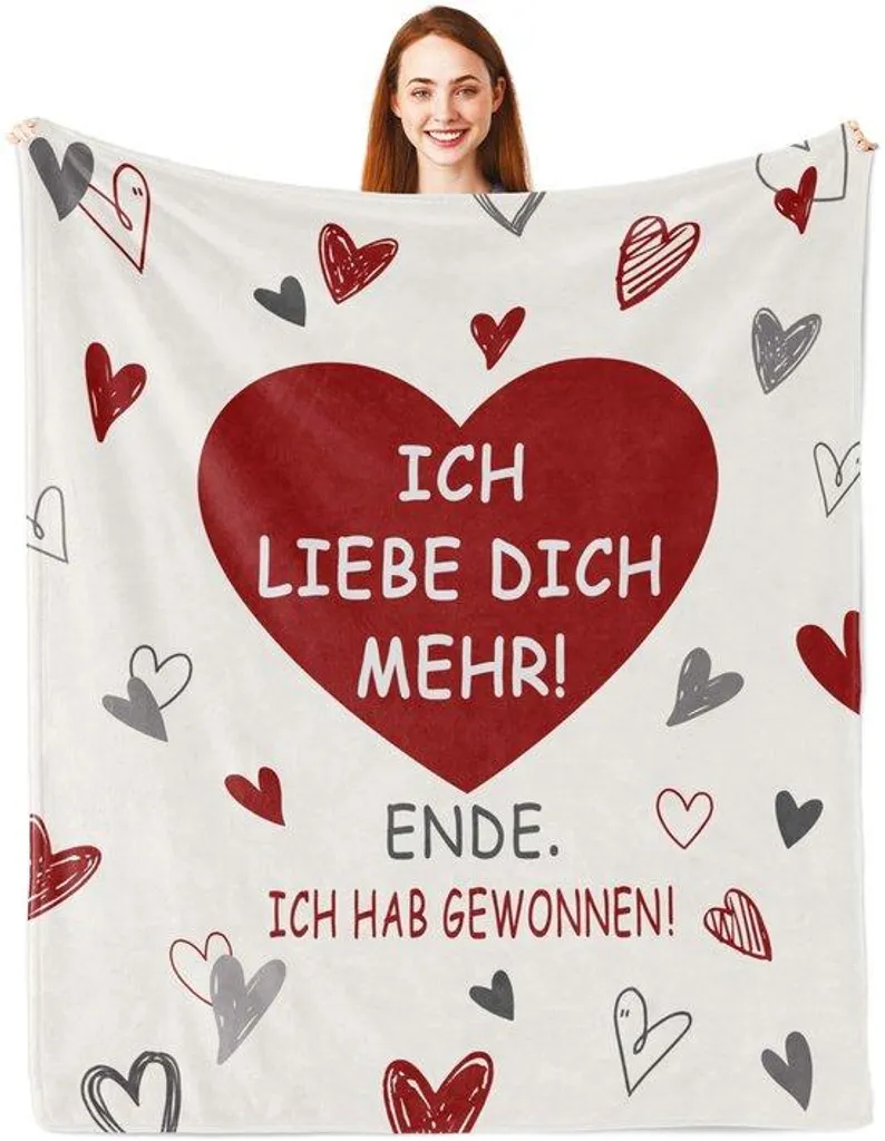 Couverture d'amour ultra douce 150x130 cm, cadeau spécial pour couples