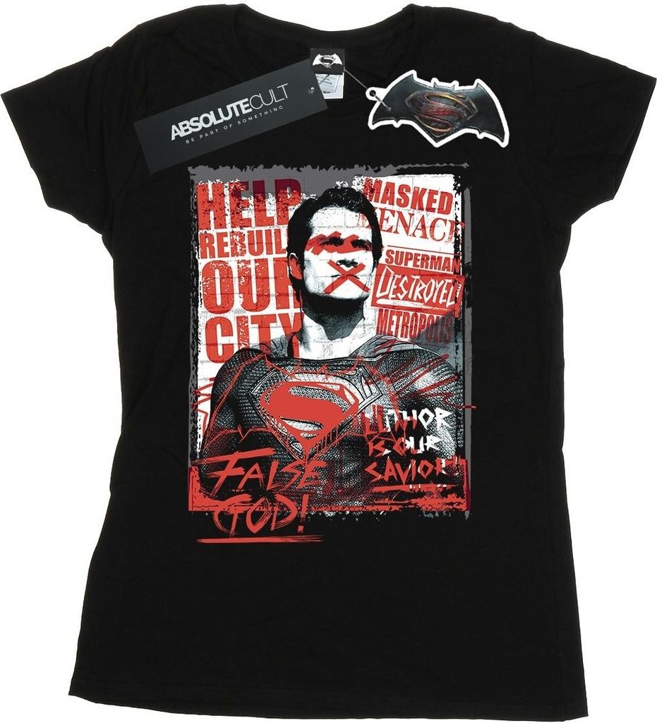 DC Comics - "False God" T-Shirt für Damen BI11874 (L) (Schwarz)