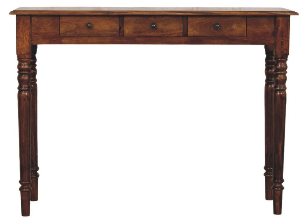 Artisan Furniture Massivholz-Konsole in Kastanienfinish mit Produktbild 