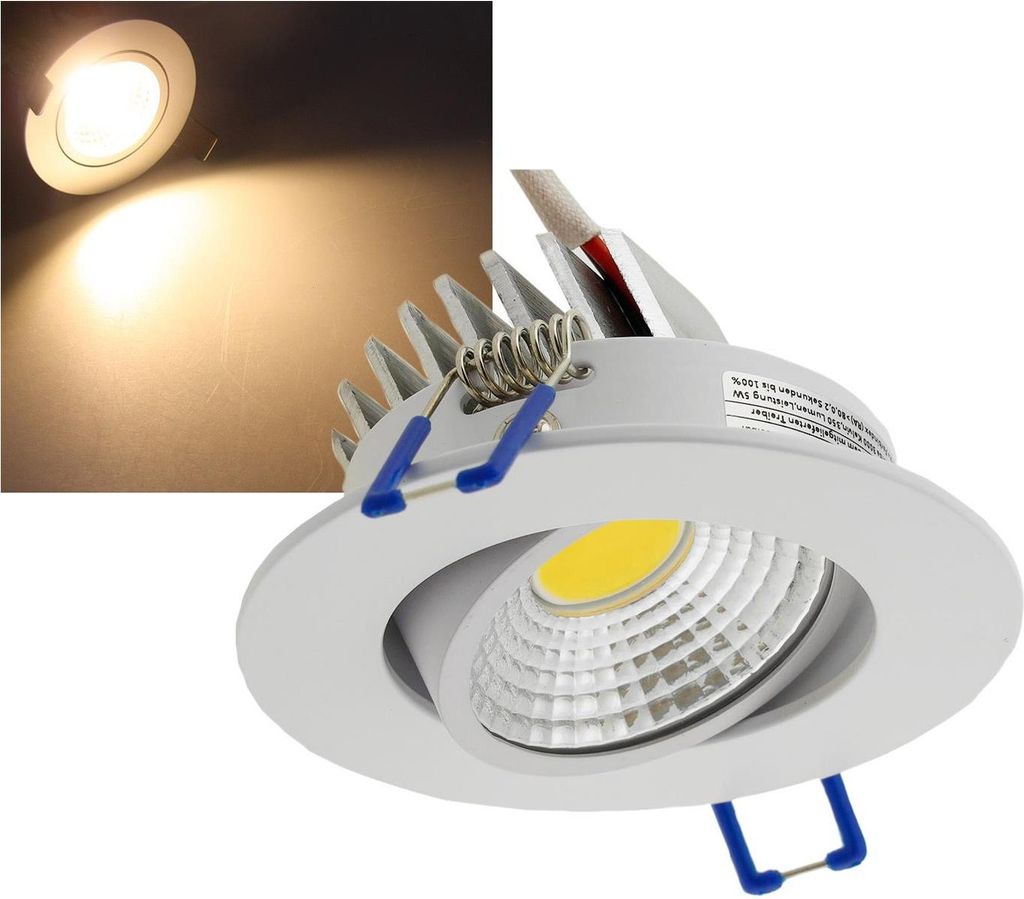 ChiliTec 20895 LED-Einbauleuchte "COB-5", 5W, 420lm ALU, Produktbild 
