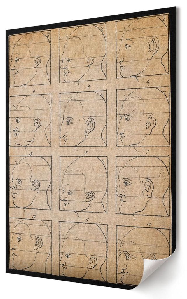 Zwölf Profile- Kunstdruck A3 (29x42 cm) - Klassisch, historisch, religiös- Wandbild für Wohnzimmer Schlafzimmer & Flur, Modernes Poster Wanddeko...