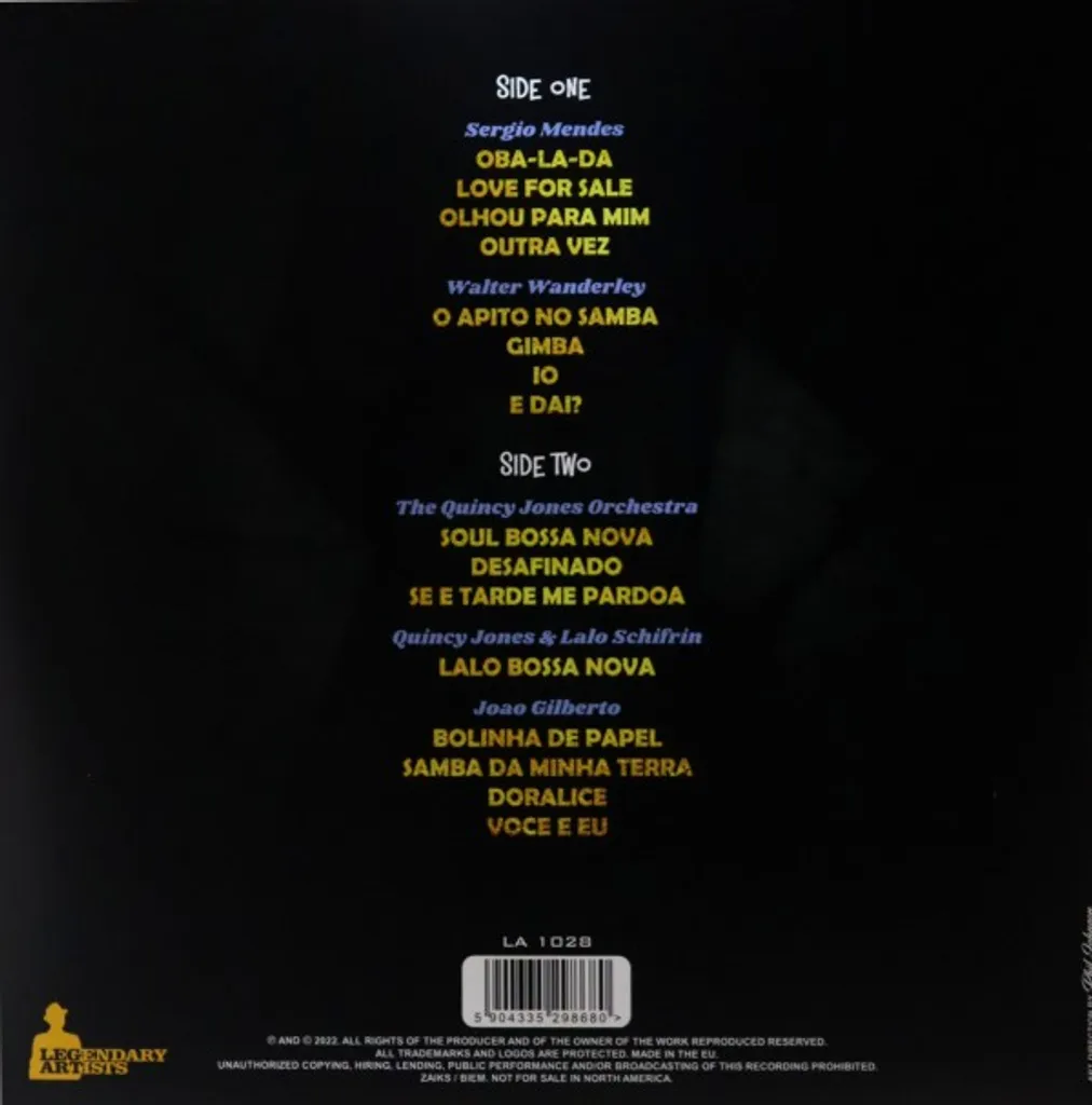 Disque Vinyle Bossa Nova - Album Compilation des Meilleurs Titres Jazz