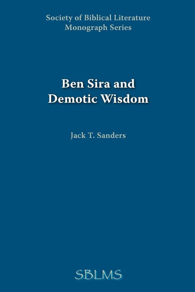 Ben Sira and Demotic Wisdom