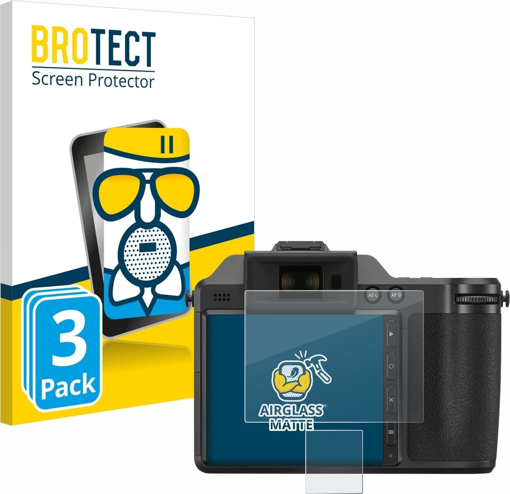 3x BROTECT Entspiegelungs Schutzglas für Fujifilm X-H2 Schutzfolie Panzer Folie Glas Display Schutz matt