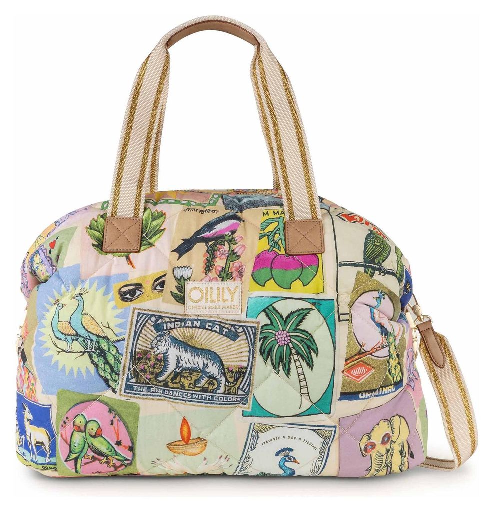 Oilily Reisetasche Umhängetasche Coosje Overnighter Almond Oil bunt