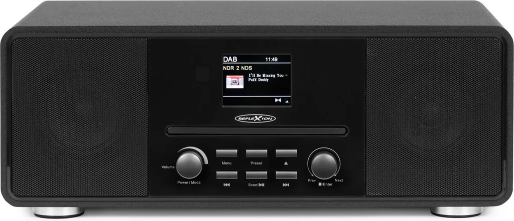 Radio de bureau DAB+ Reflexion HRA19DAB/BK avec Bluetooth CD et FM Noir