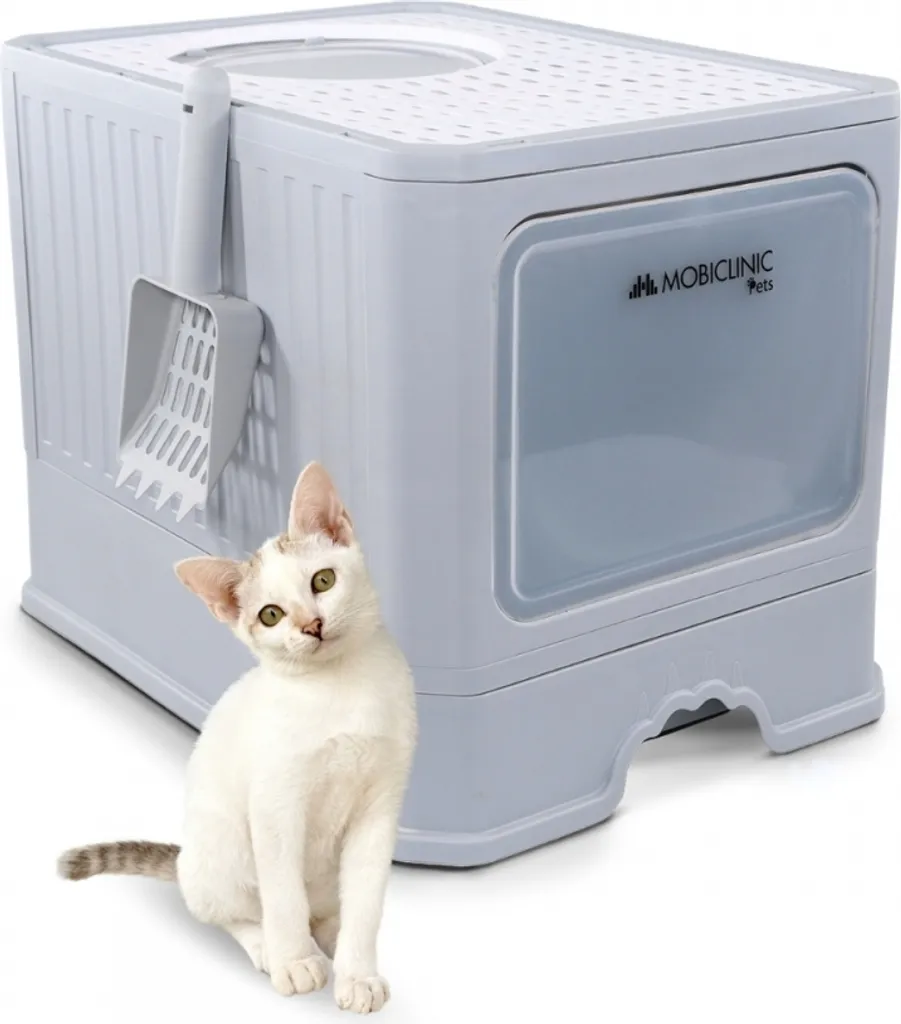 Lettiera Gatto Mobiclinic CatBox Professionale con Griglia Anti-Sabbia