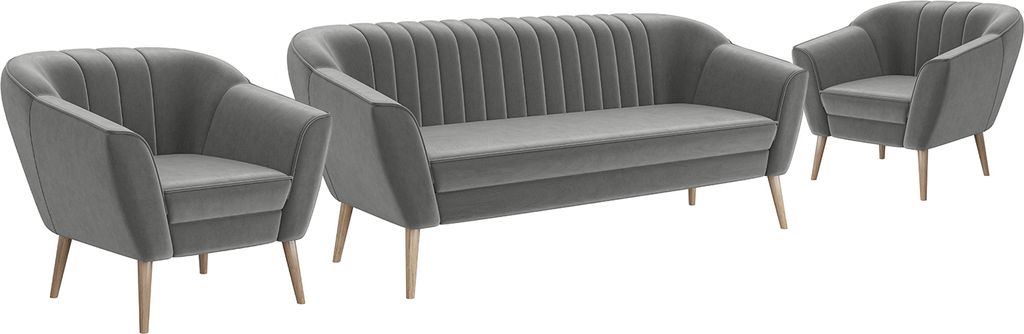 MEBLINI Mini Sofa Set 3-1-1 für Wohnzimmer - Mini Lounge für fünf Personen - Küchensofa - Sofa Klein - Sitzgarnitur - Polstergarnitur - Sofagar...