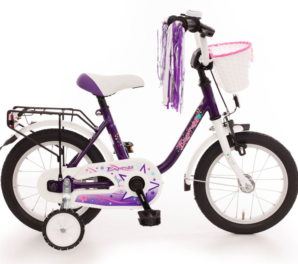 Kinderfahrrad 14 Zoll Fahrrad ab 3 Kinder Mädchen Kinderrad Mädchenfahrrad Lila 