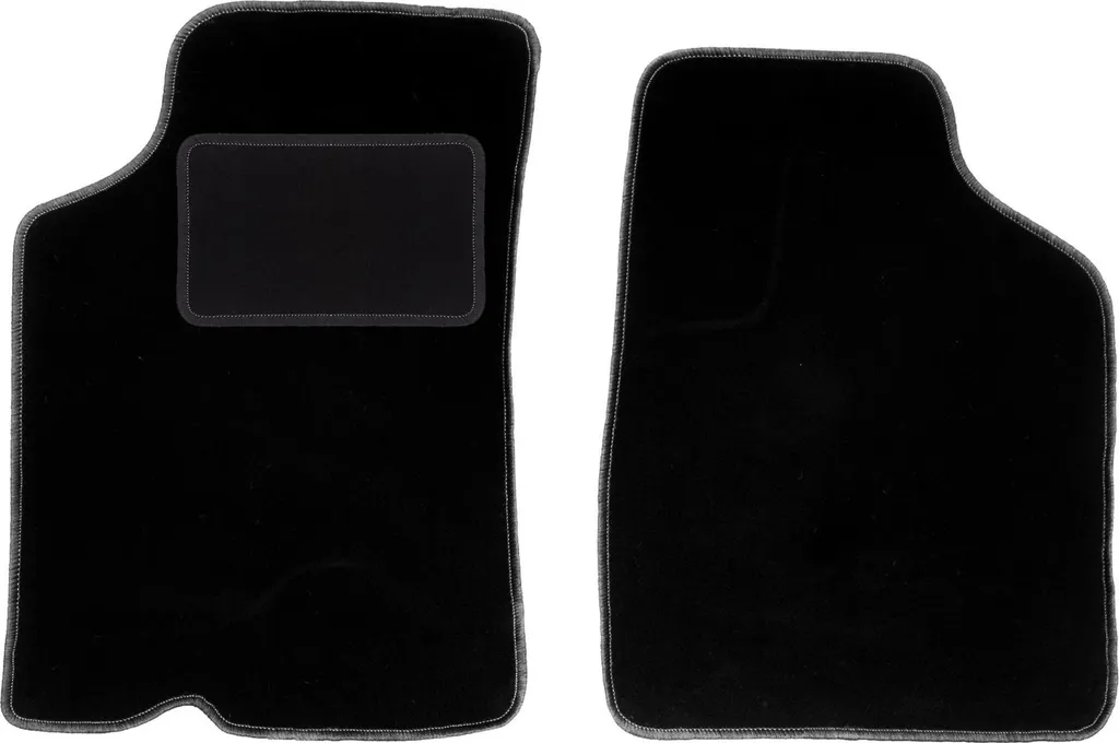 Wielganizator tappetini auto velours anteriori adatto per Kia Sephia II (1997-2001, berlina) neri, set 2 pz, con fissaggi
