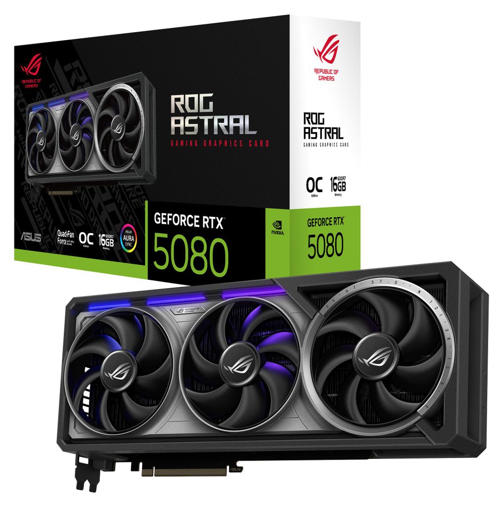 ASUS GeForce RTX 5080 ROG ASTRAL GAMING OC, Grafikkarte, Produktbild 