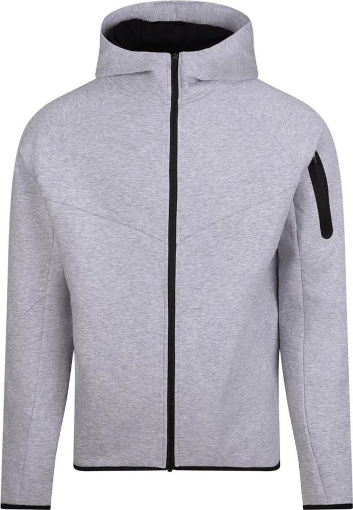 Just Cool - "AWDis Adapt" Kapuzenpullover für Herren, Durchgehender Reißverschluss, Fleece PC8183 (XS) (Sportgrau)