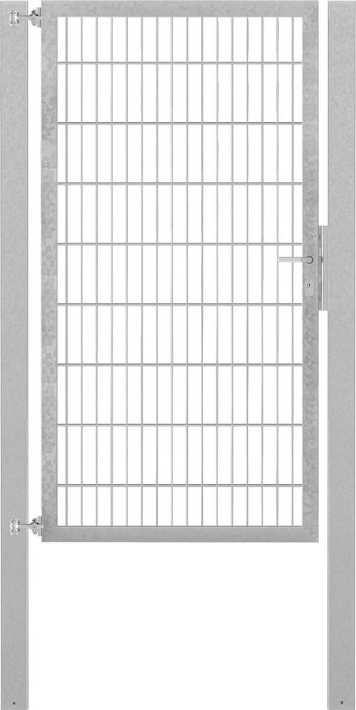 Alberts Einzeltor Flexo Plus mit Zubehör, zum Einbetonieren, feuerverzinkt, Breite 100 cm, Höhe 180 cm, Pfostenstärke 100 x 100 mm