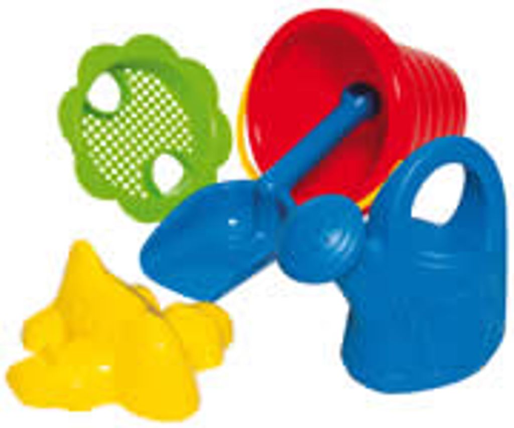 Sandspielzeug Set Schaufel Eimer Förmchen Sieb Gießkanne Kinder Eimergarnitur 5-tlg.