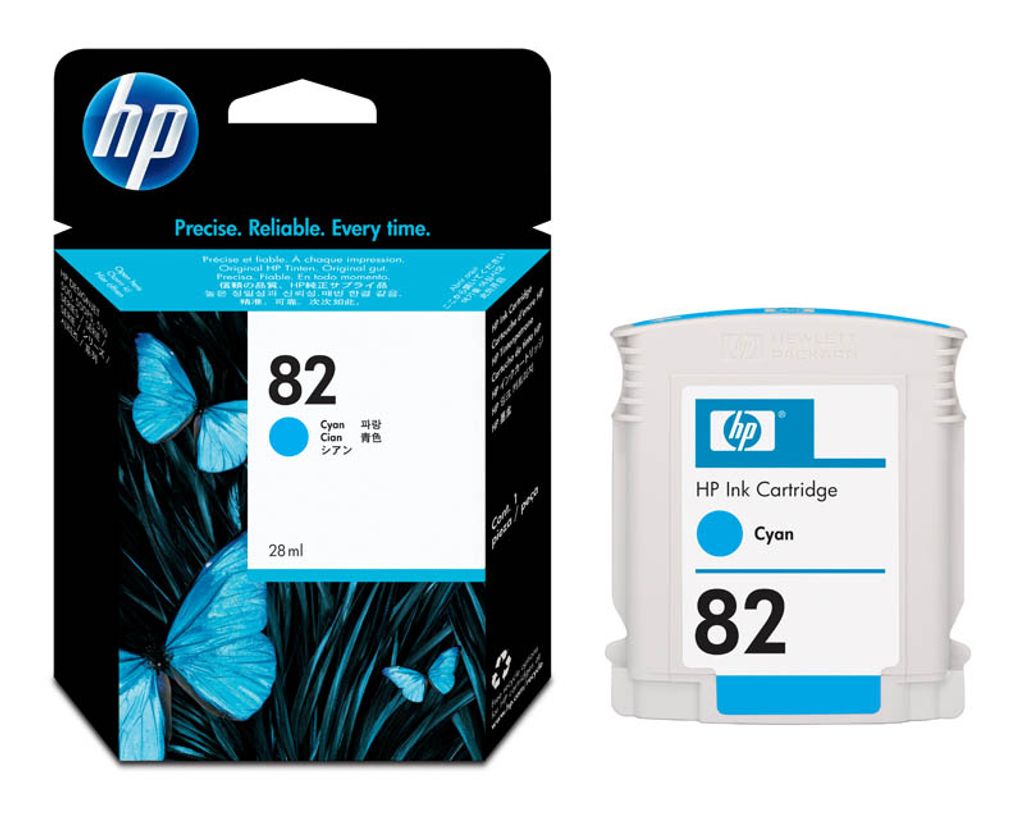 HP 82 28-ml Cyan DesignJet Ink Cartridge, HP DesignJet 500, Zdjęcie produktu 