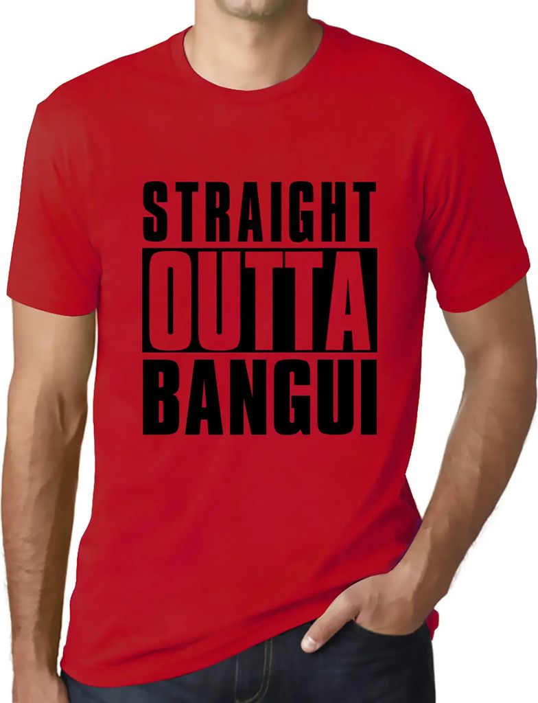 Herren Grafik T-Shirt Direkt aus Bangui – Straight Outta Bangui – Öko-Verantwortlich Vintage Jahrgang Kurzarm Lustige Druck Geburtstag Geschen...