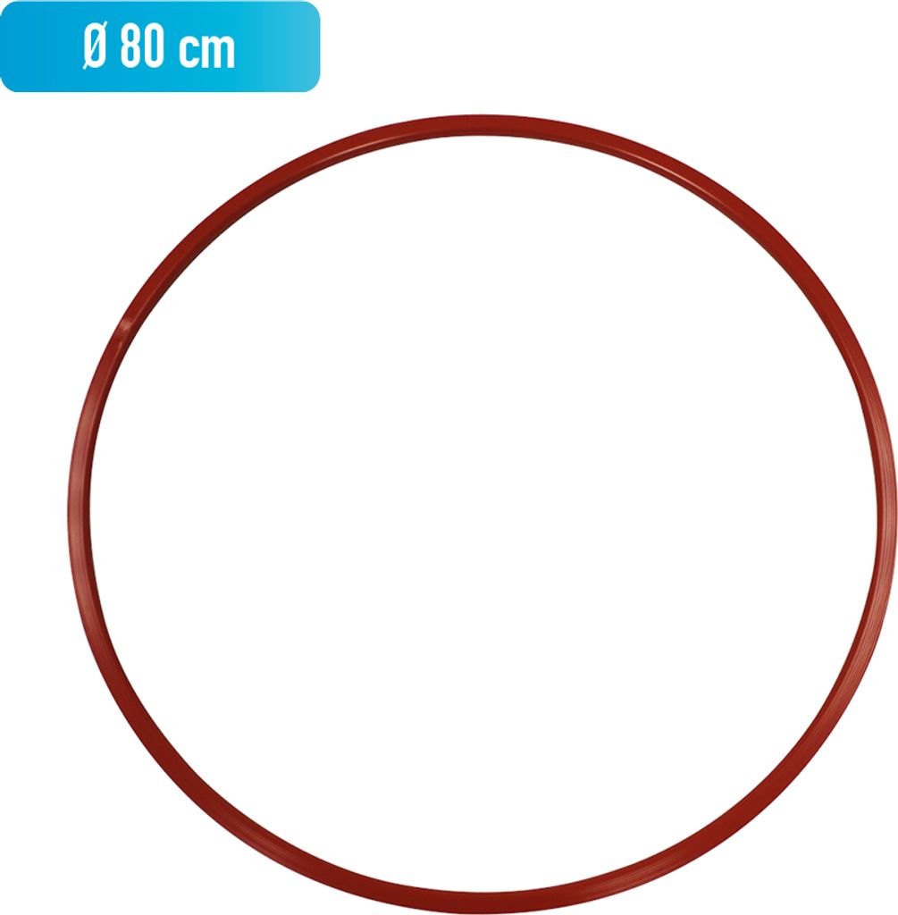 Grevinga® Gymnastikreifen aus Kunststoff (80cm, Rot) Produktbild 