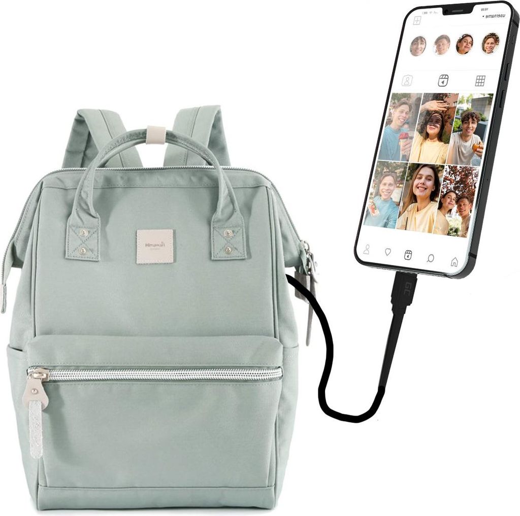 Geräumiger Laptop-Rucksack mit USB-Anschluss - Himawari Produktbild 