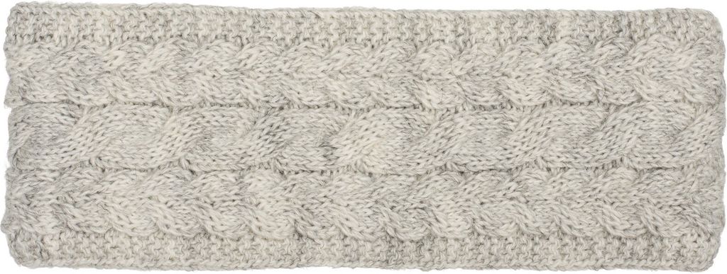 styleBREAKER Damen Strick Stirnband einfarbig mit Zopfmuster, Thermo Fleece Futter, Winter Headband Uni 04026058