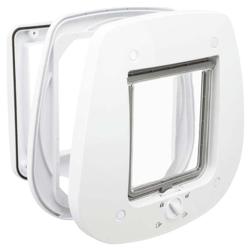TRIXIE 4-Wege Freilauftür für Glastüren - weiß - 27 × 26 cm Produktbild 
