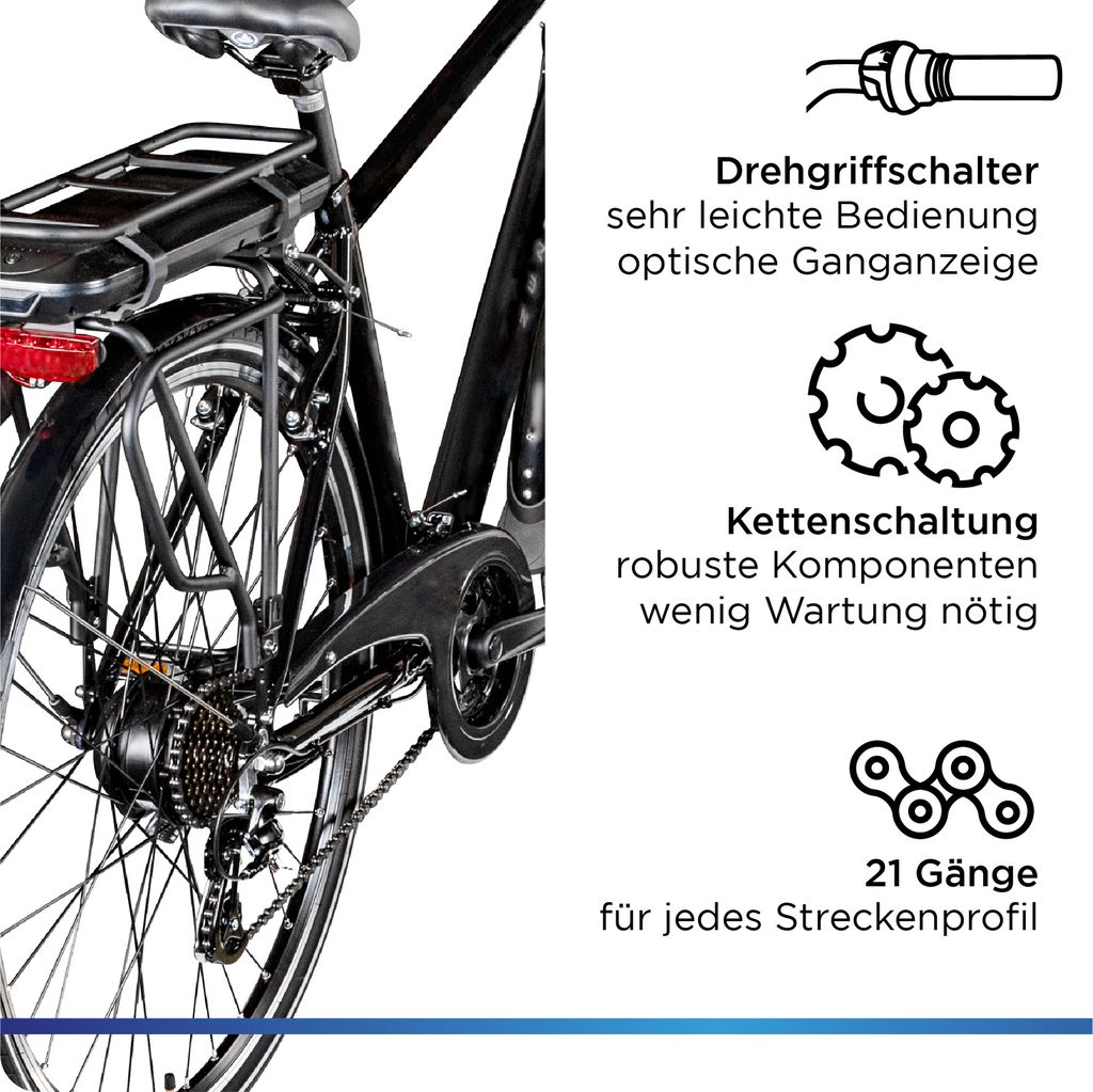 Zündapp Z802 E Bike 28 Zoll Trekkingrad Herren 155 - 185 cm Produktbild 7