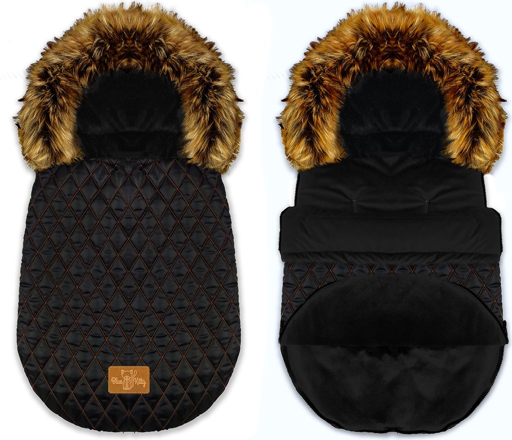 BlaueKatze Fußsäck für Kinder; Kinderwagen, Babytrage, Kinderautositz; Fußsäck auf Schlitten; Wasserdicht 90x48 cm