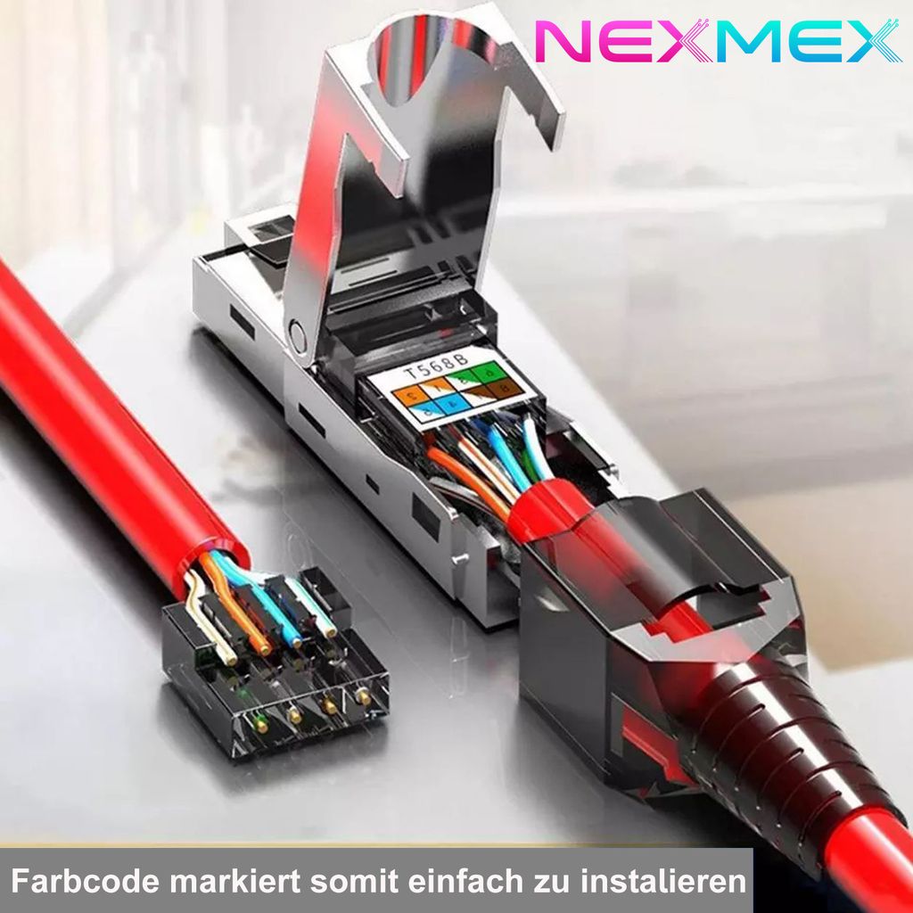 NEXMEX 10x Netzwerkstecker Cat 7 CAT7 RJ45 Stecker Produktbild 8