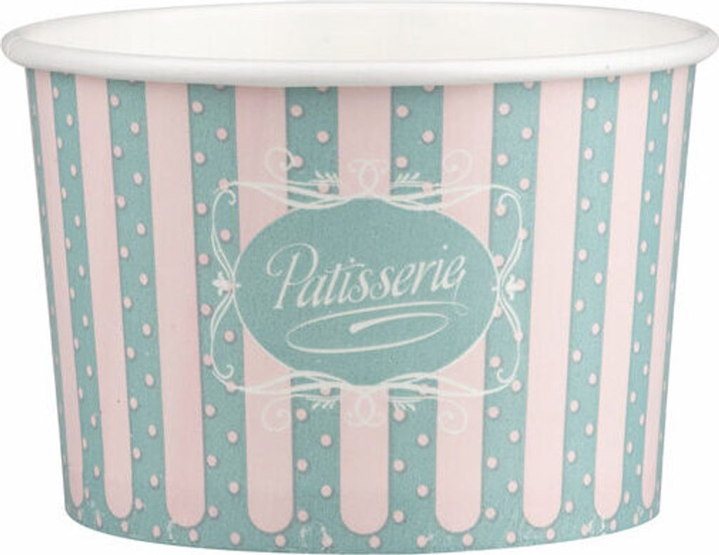 100x Eisbecher aus Papier Patisserie ICE CREAM Motiv 180 ml 6oz