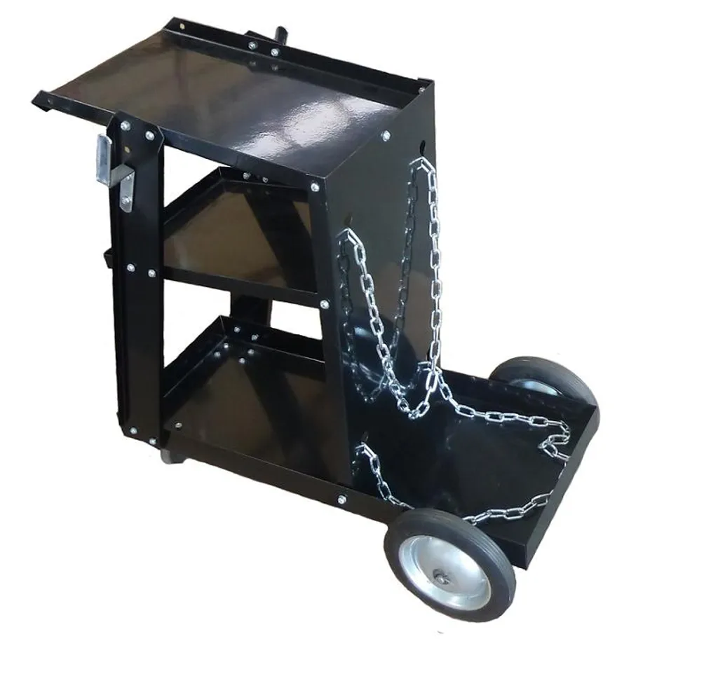 Chariot d'Atelier Mobile pour Poste à Souder et Bouteille de Gaz 45kg