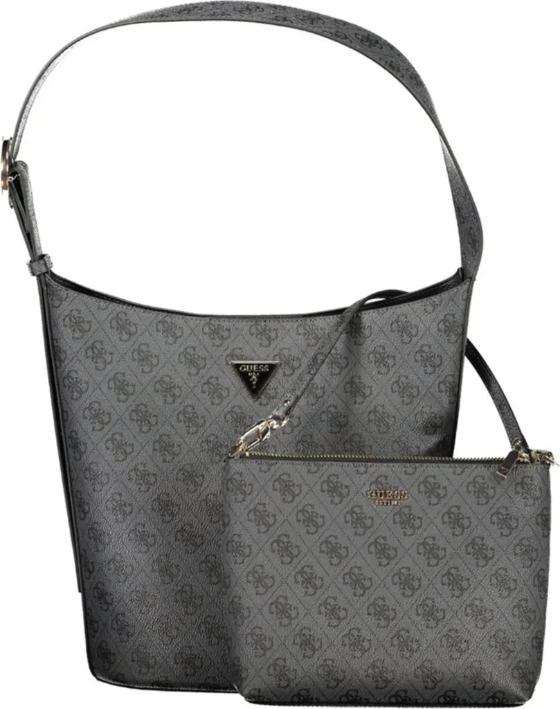 Petit Sac Guess SG697404 Finition Eco-cuir avec Logo Métallisé Noir