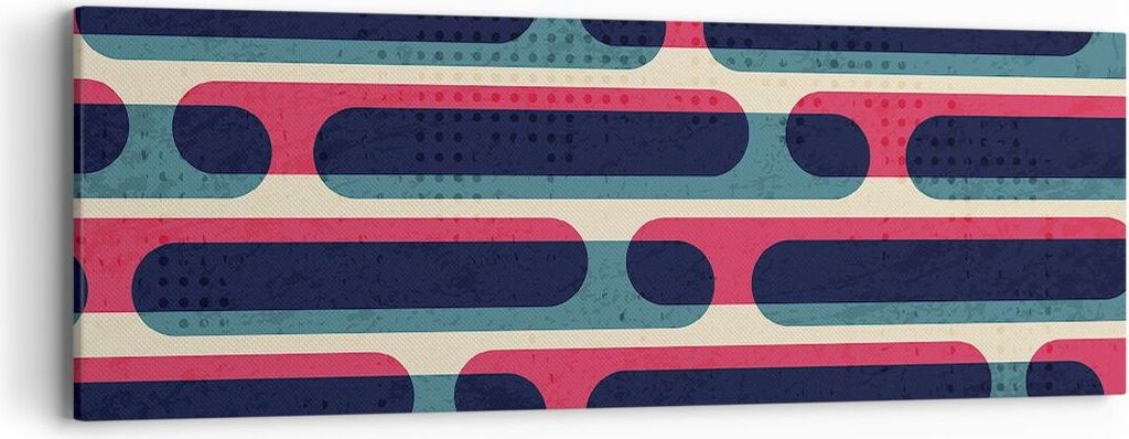 Bild auf Leinwand - Leinwandbild - Einteilig - Abstraktion Muster Modern - 90x30cm - Wand Bild - Wanddeko - Wandbilder - Leinwanddruck - Bilder - W...