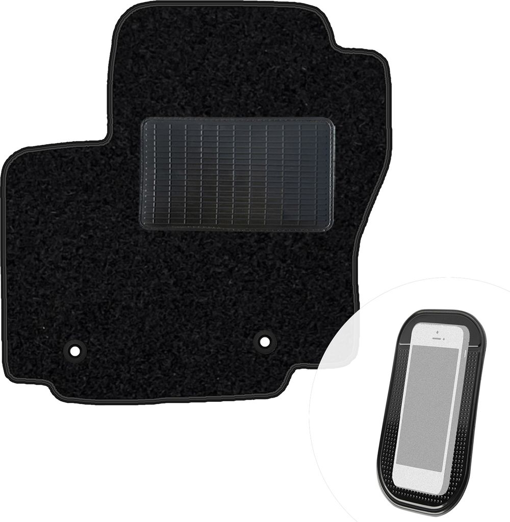 moto-MOLTICO Automatten - Velours Automatten - Autofrontmat - Set van 2 Matten - Voor de Voorkant van de Auto - Bijpassend Seat Alhambra II 2010-2020